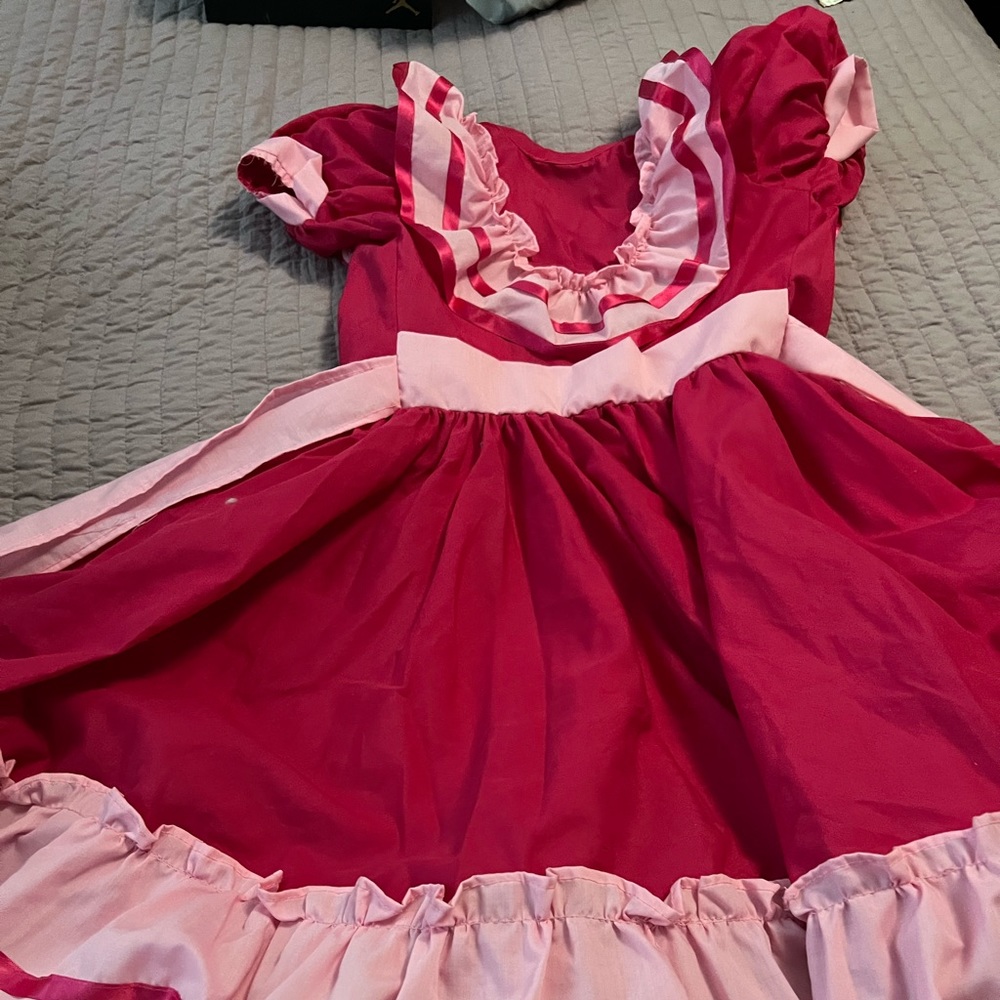 Pink girl flocorico dress